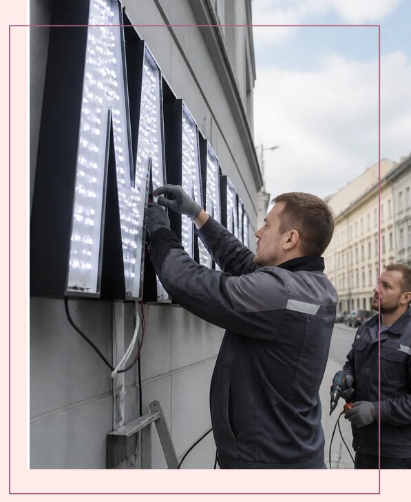 Изготовление и монтаж светодиодных LED вывесок в Северске
